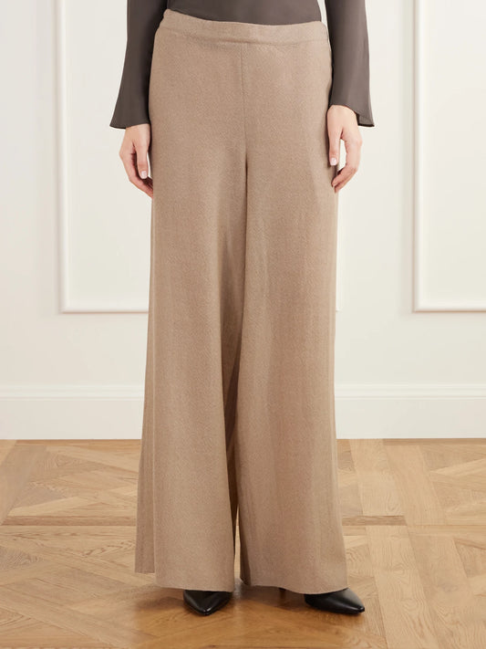 KALLMEYER Cairo Wool Broken Twill Wide-leg Pants