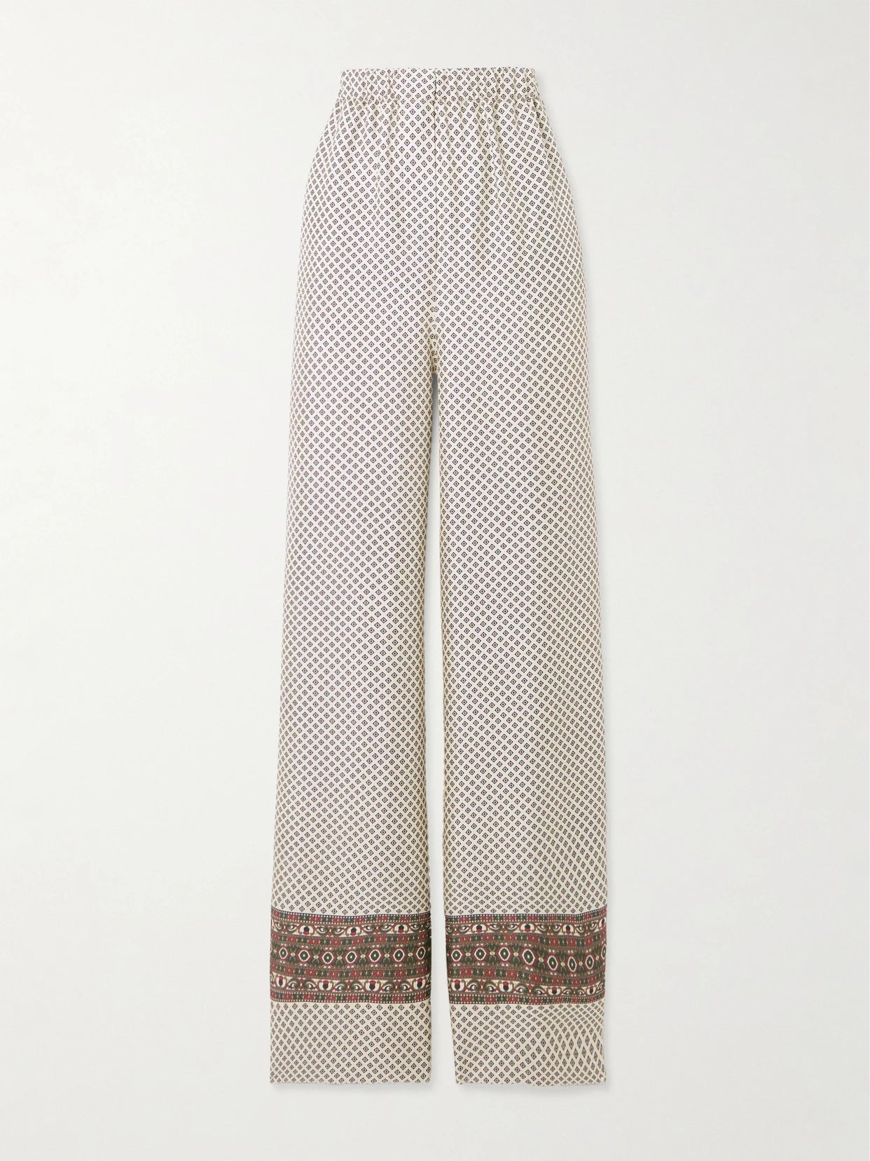 Valerio Printed Silk-twill Wide-leg Pants