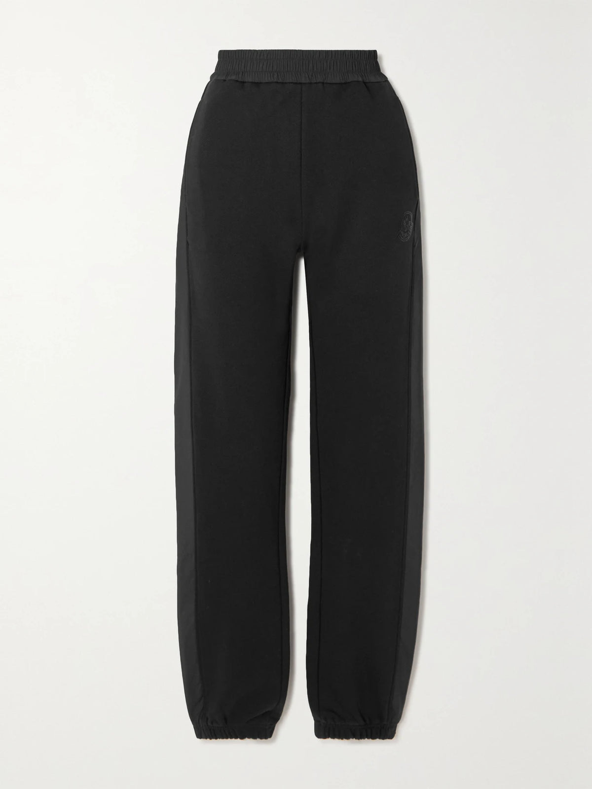 Embellished Shell-trimmed Cotton-jersey Track Pants
