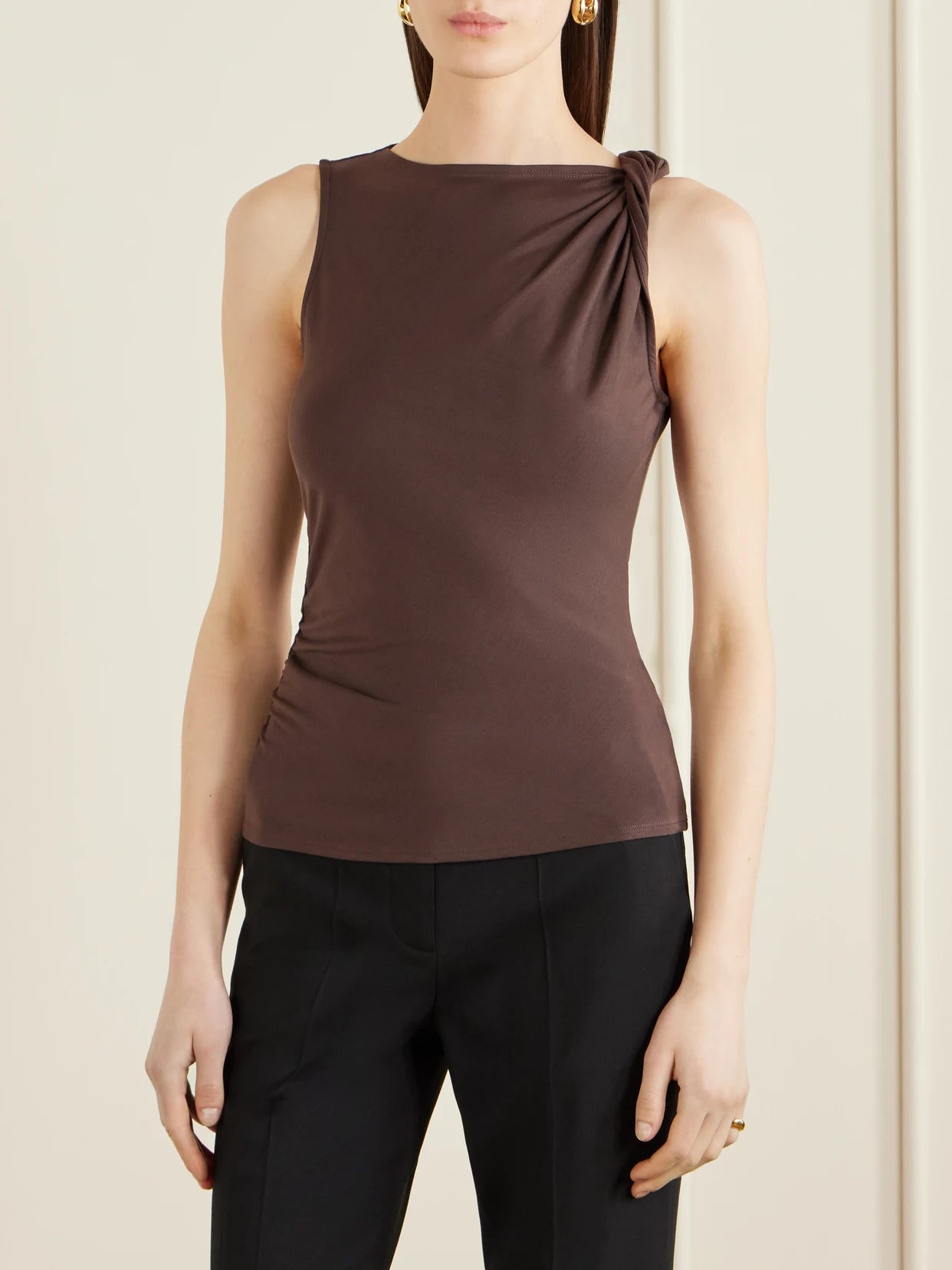 Otessa Twisted Lyocell-blend Jersey Top