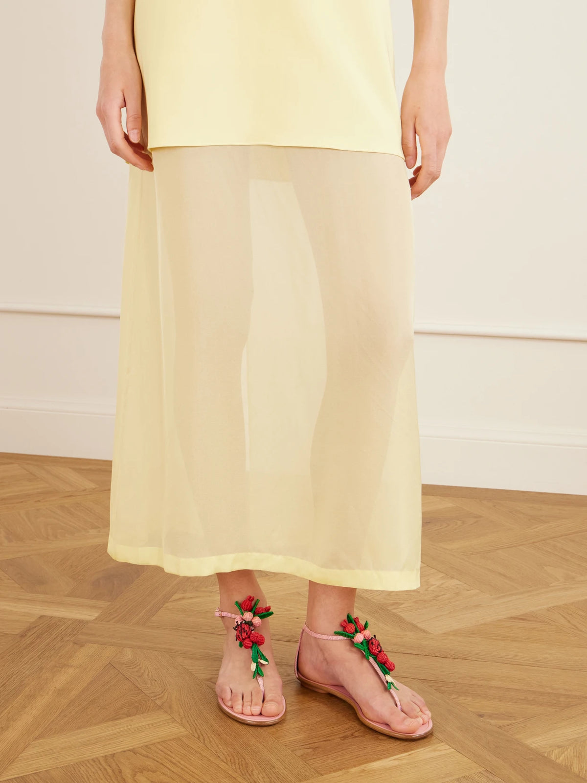 Botanica Embellished Leather And Raffia Thong Sandals