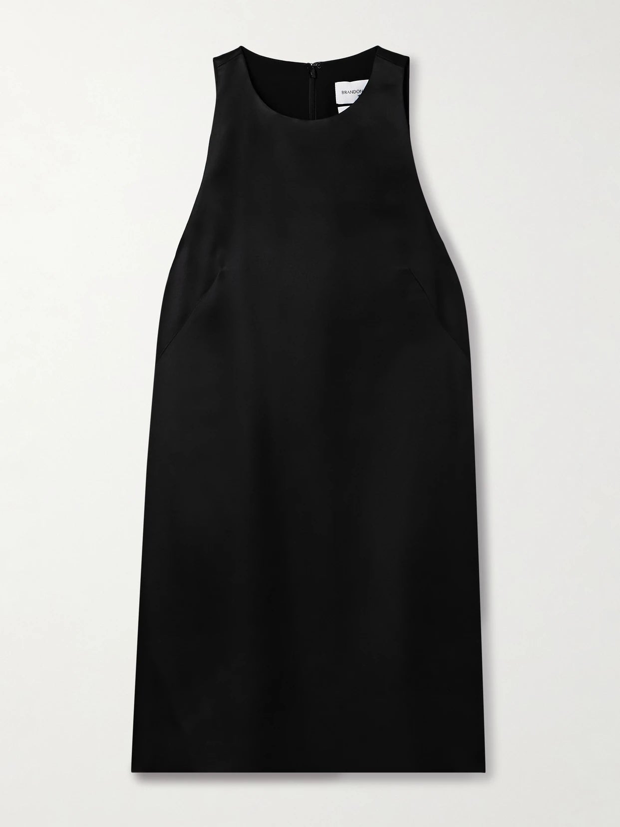 Image of Dresses. Product name - The Joelle Wool And Silk-blend Mini Dress in Black colour by brand - Brandon Maxwell