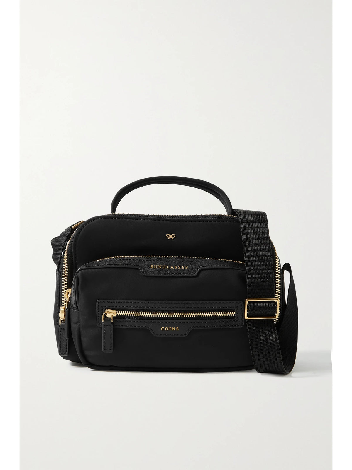 + Net Sustain Leather-trimmed Recycled Shell Shoulder Bag