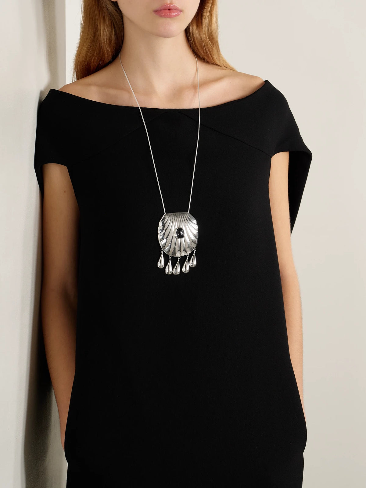Image of Necklaces. Product name - Petra Silver Onyx Necklace in Multi colour by brand - Juju Vera