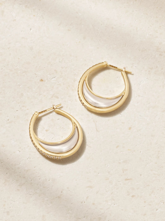 Bloop 18-karat Gold Diamond Hoop Earrings