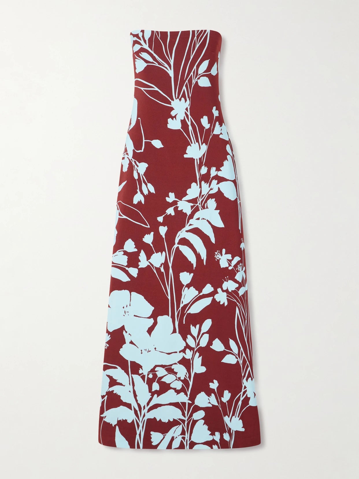 Benita Floral-print Stretch-crepe Strapless Maxi Dress