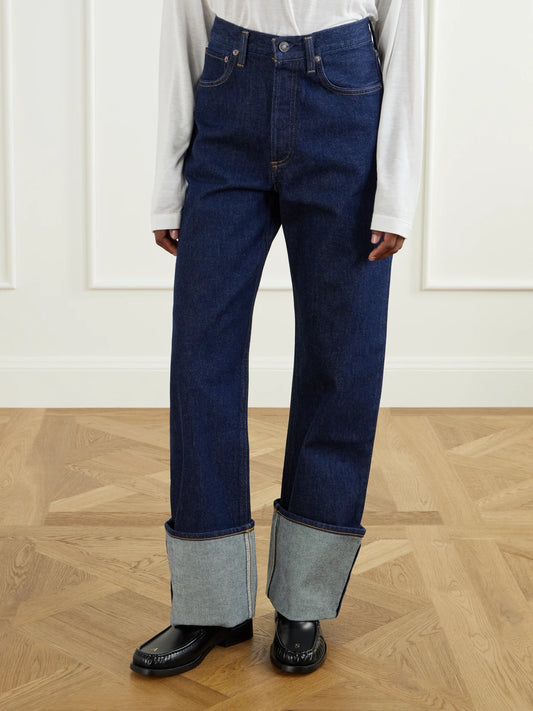 AGOLDE Big Cuff Mid-rise Straight-leg Jeans