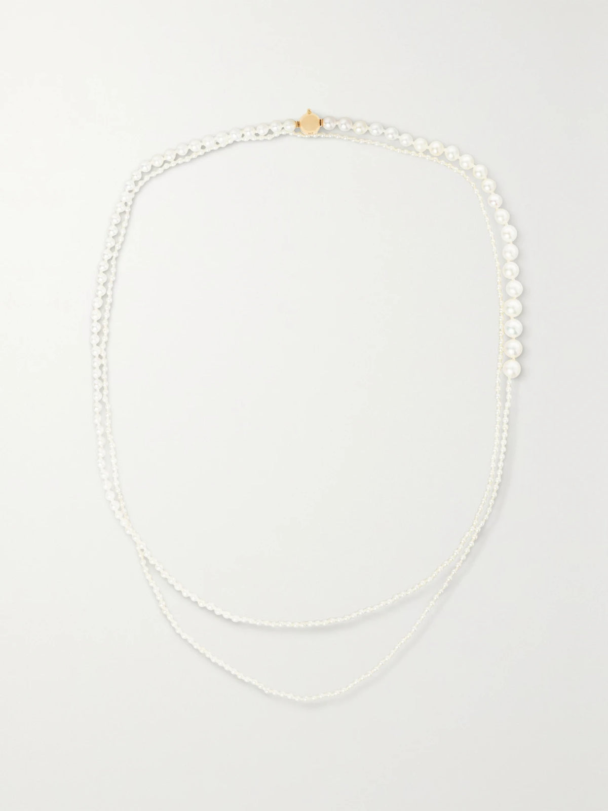Jardin De Peggy 14-karat Gold Pearl Necklace