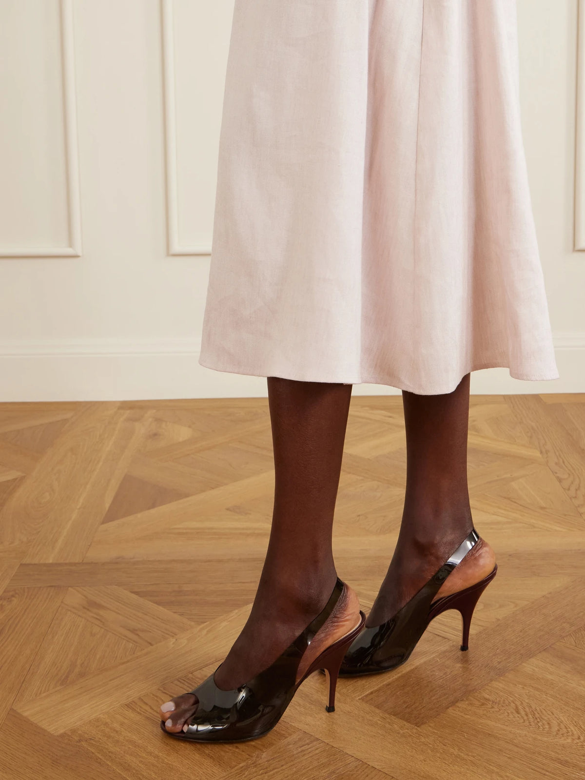 95 Pvc Slingback Pumps