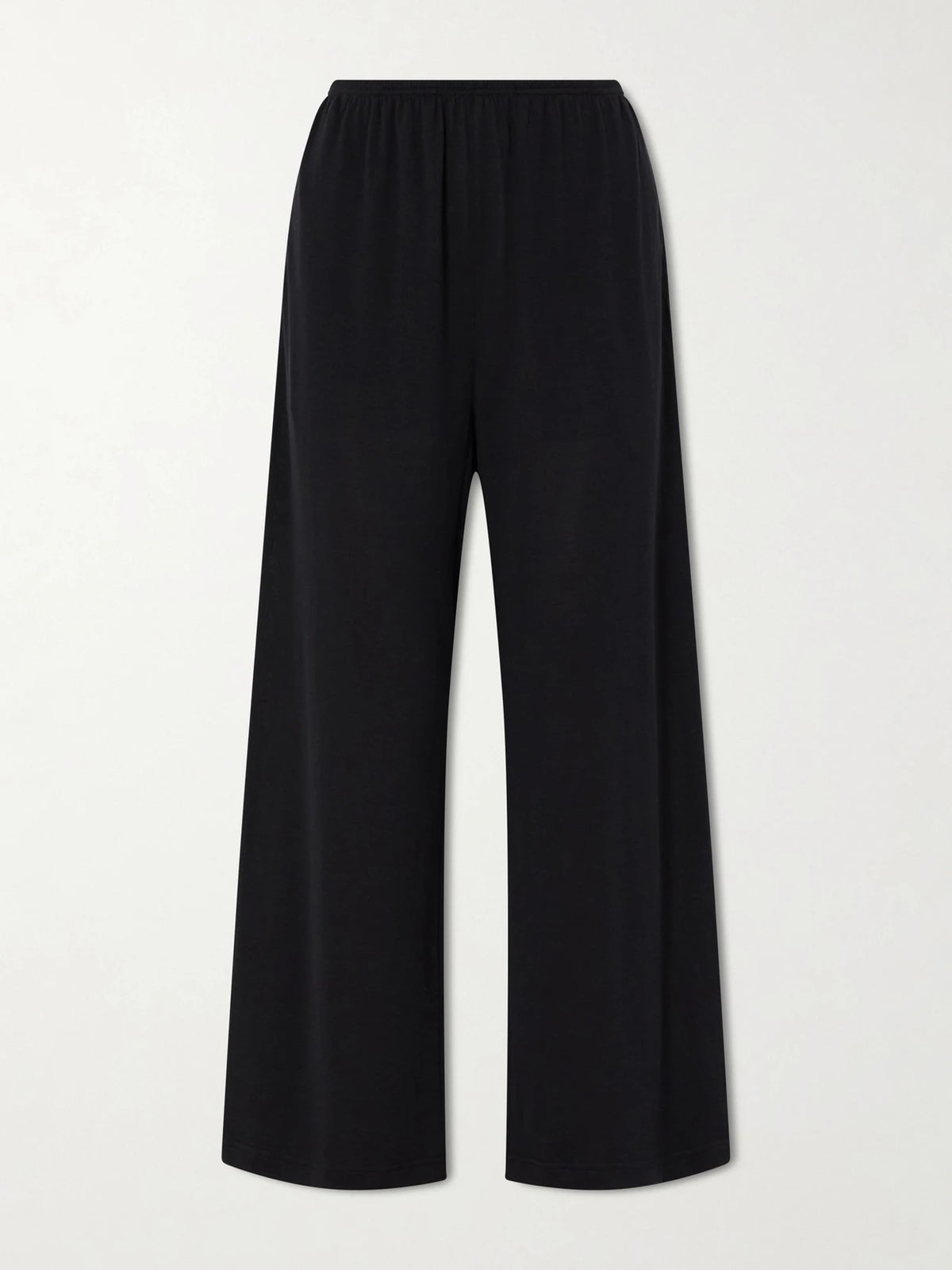 Cotton And Silk-blend Wide-leg Pants