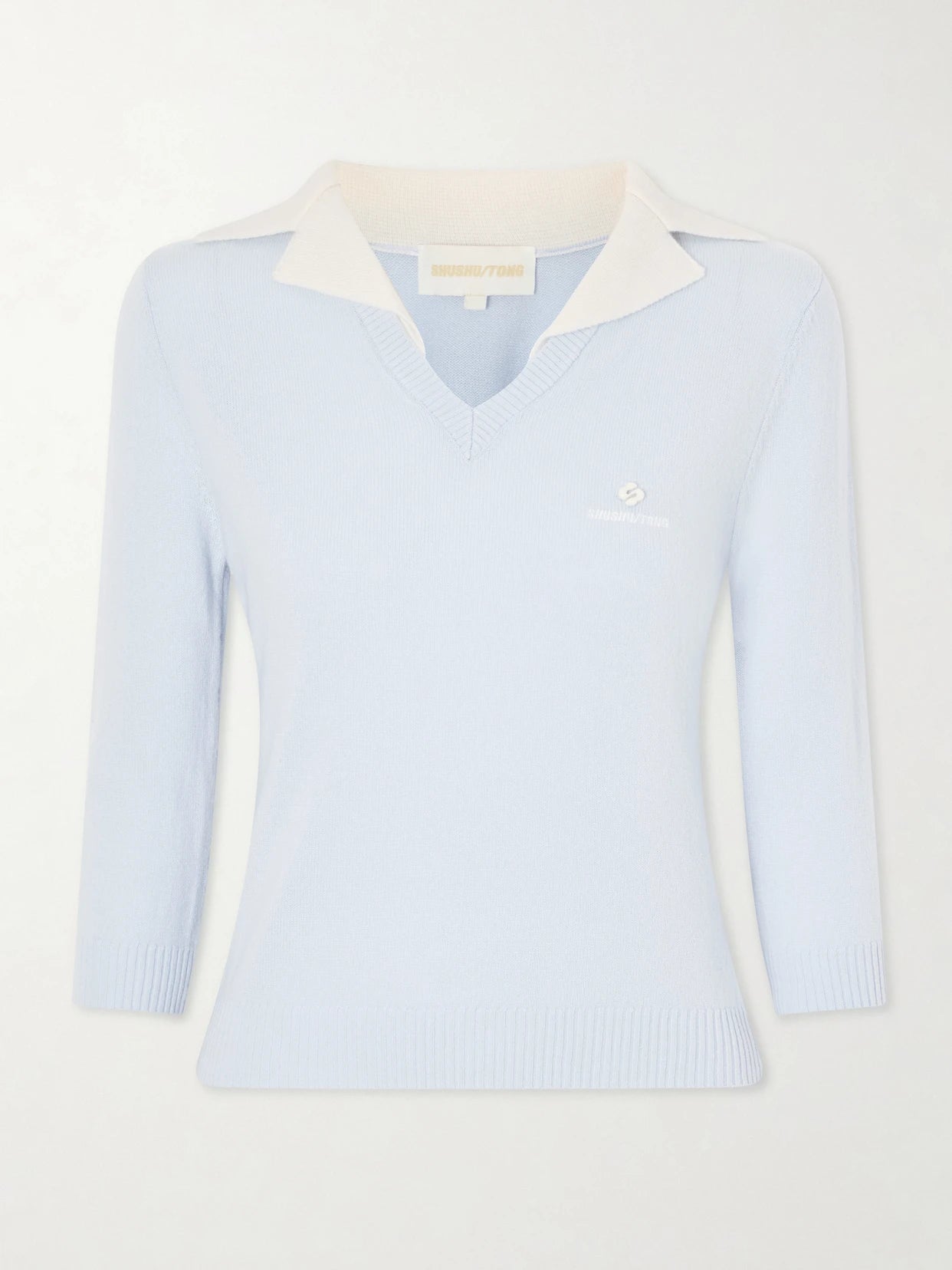 Logo-appliquéd Ribbed Wool Top