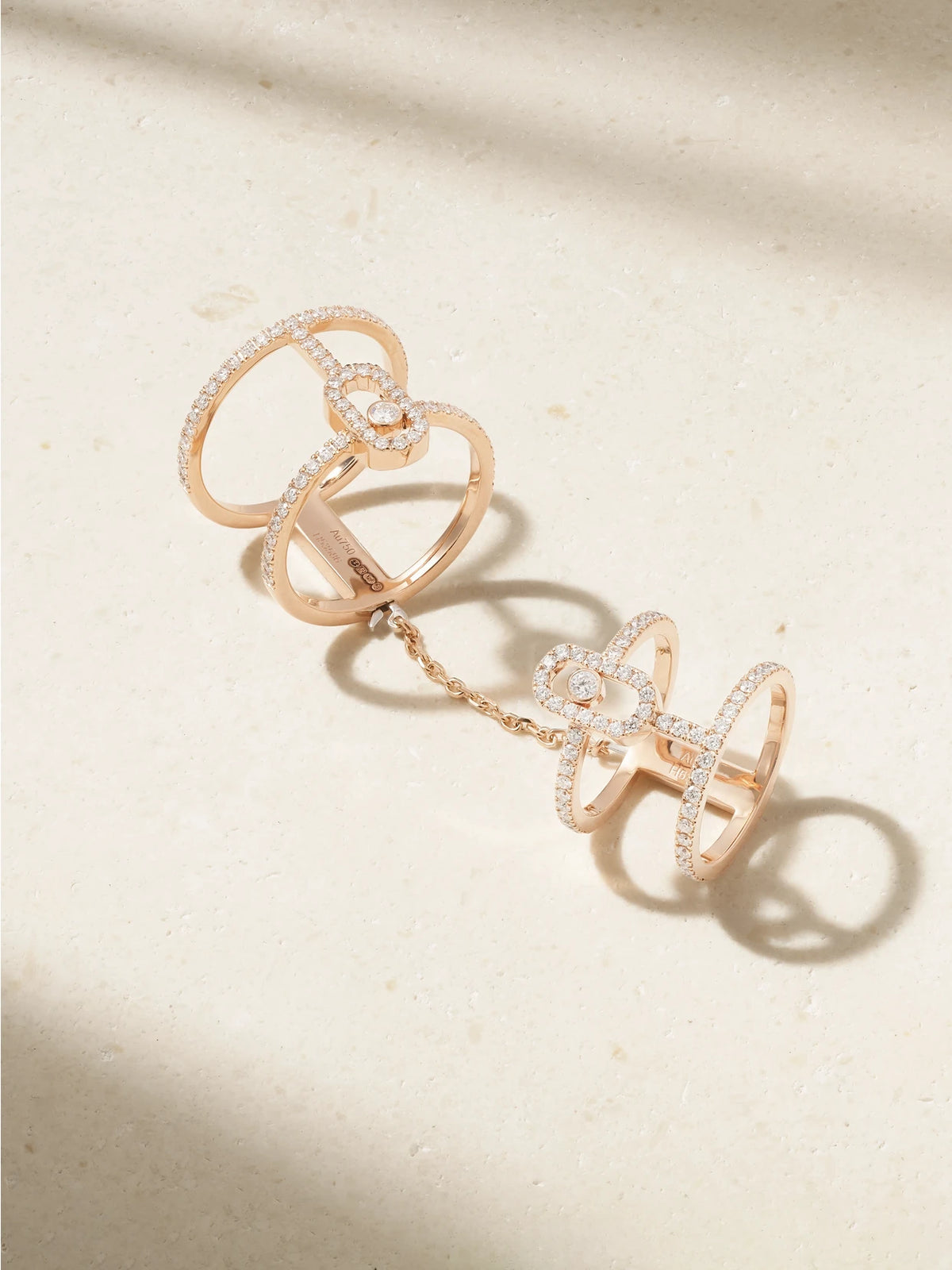 Move Uno Double Convertible 18-karat Rose Gold Diamond Ring