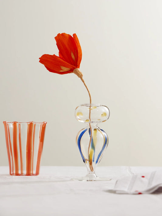 Image of Decor. Product name - Bud Glass Vase in Multi colour by brand - Gohar World