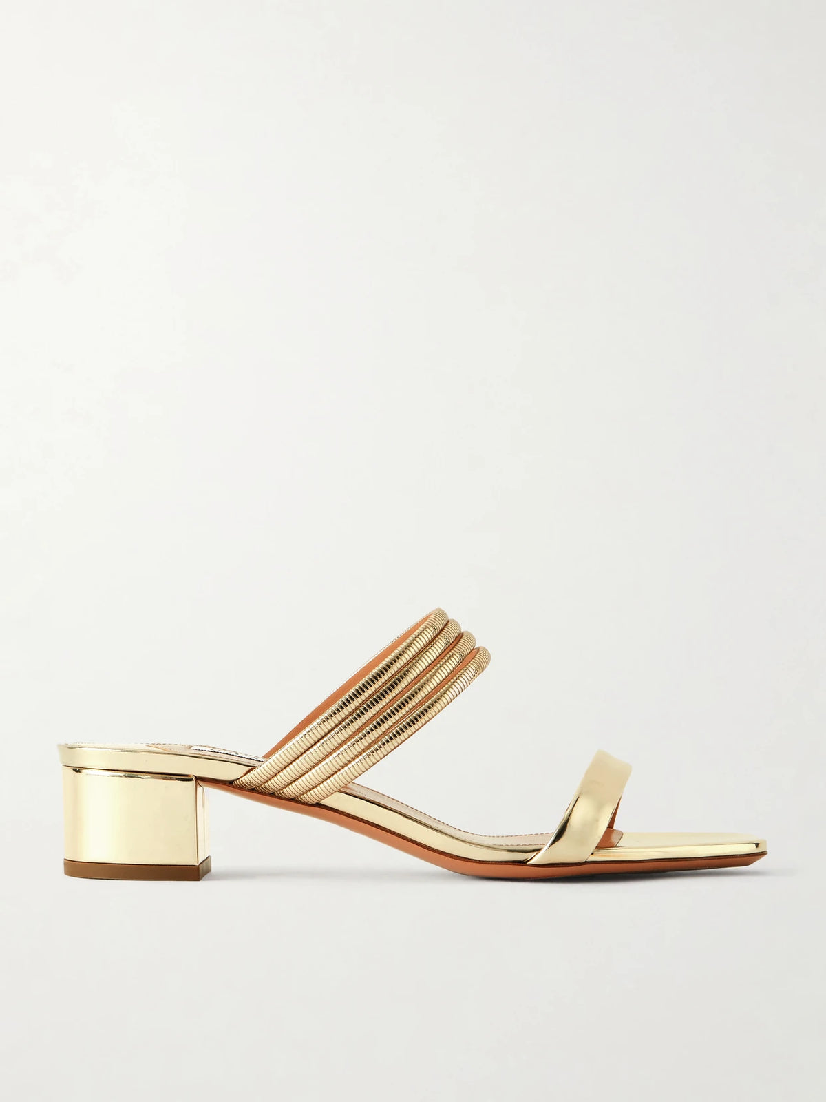 Collier 35 Embellished Metallic Leather Mule