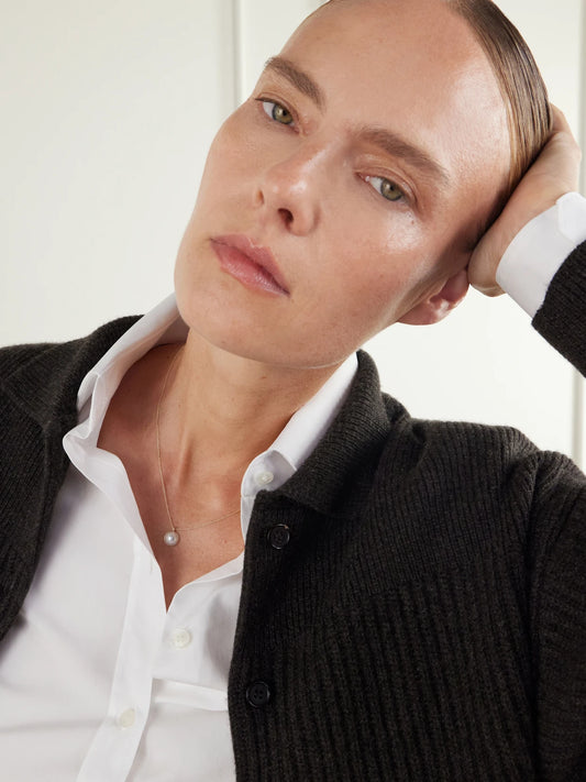 Image of Necklaces. Product name - Luce Simple 14-karat Recycled Gold Pearl Necklace in Multi colour by brand - Sophie Bille Brahe
