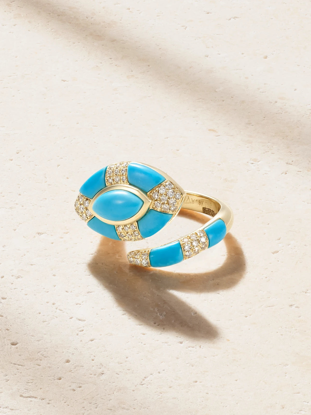 SHAY Riviera 18-karat Gold, Turquoise And Diamond Ring