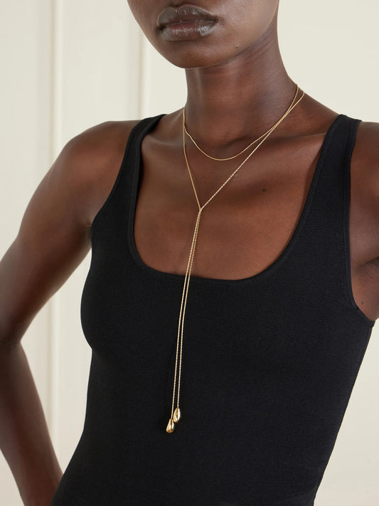 Image of Jewelry. Product name - Shiny Day Gold-tone Necklace in Multi colour by brand - ISABEL MARANT
