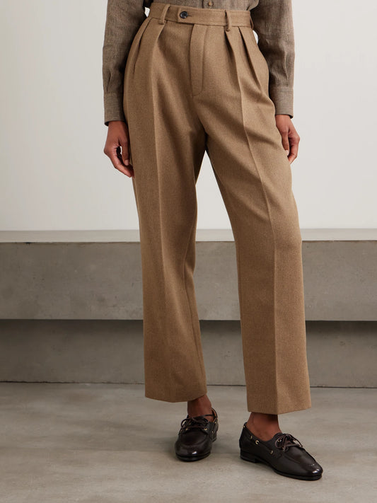 Rodger Pleated Rain System Wool-twill Tapered Pants