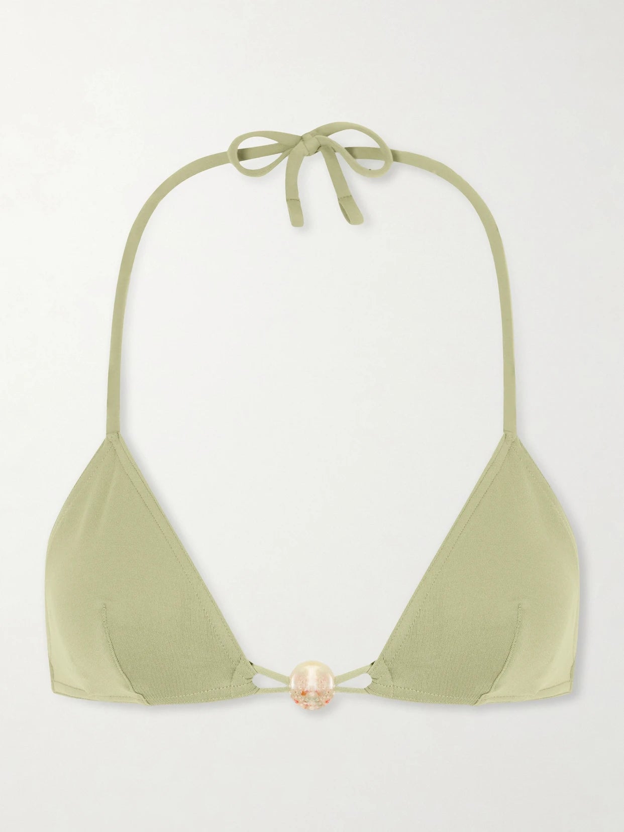 Image of Swimwear. Product name - Alva Bikini Top in Green colour by brand - Eres