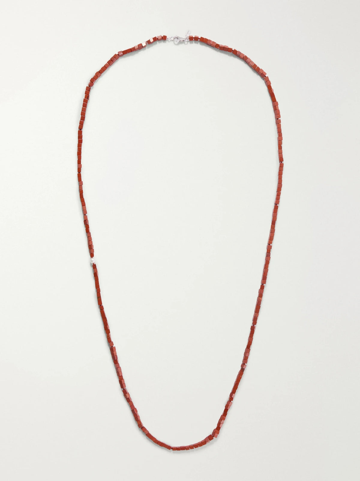 Le Sundial Ines Sterling Silver, Jasper And Pearl Necklace