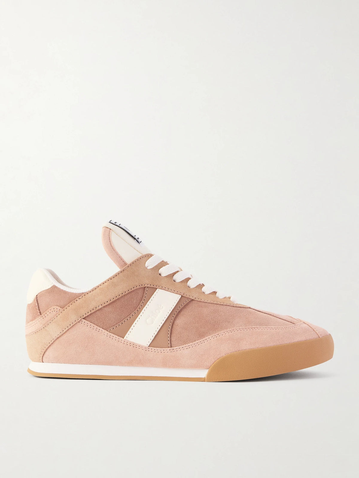 Kick Paneled Leather-trimmed Suede Sneakers