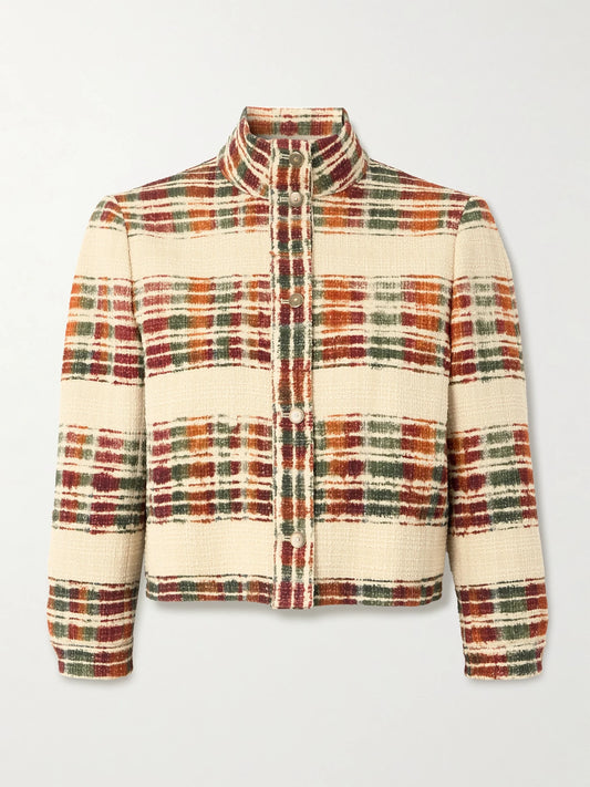 Striped Wool-bouclé Jacket