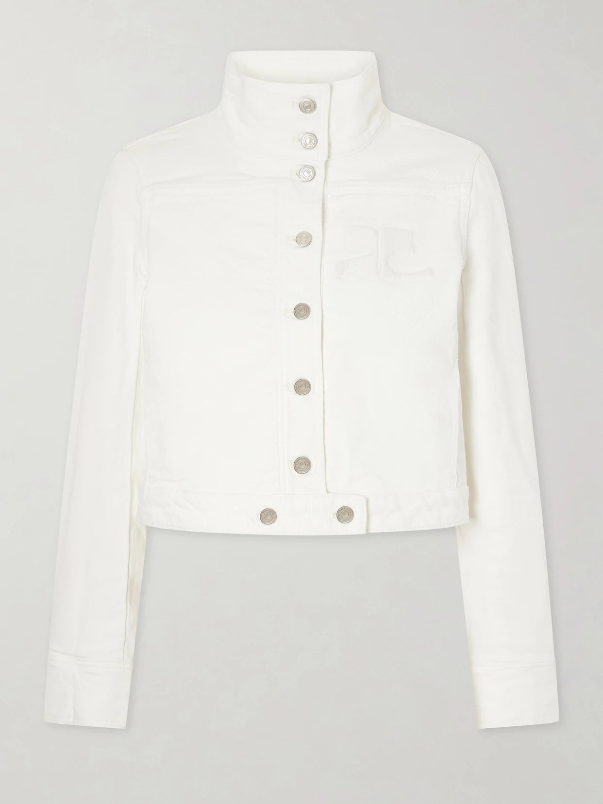 Reedition Cropped Logo-embroidered Denim Jacket