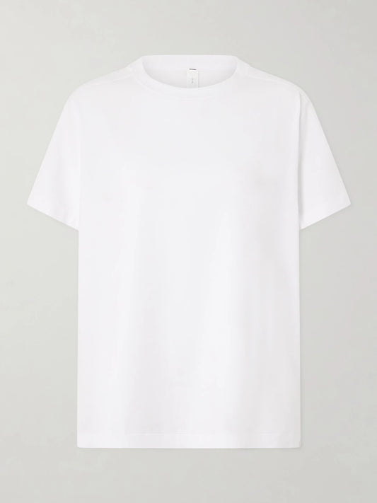 Image of T-Shirts. Product name - All Yours Organic Cotton-blend Jersey T-shirt in White colour by brand - lululemon