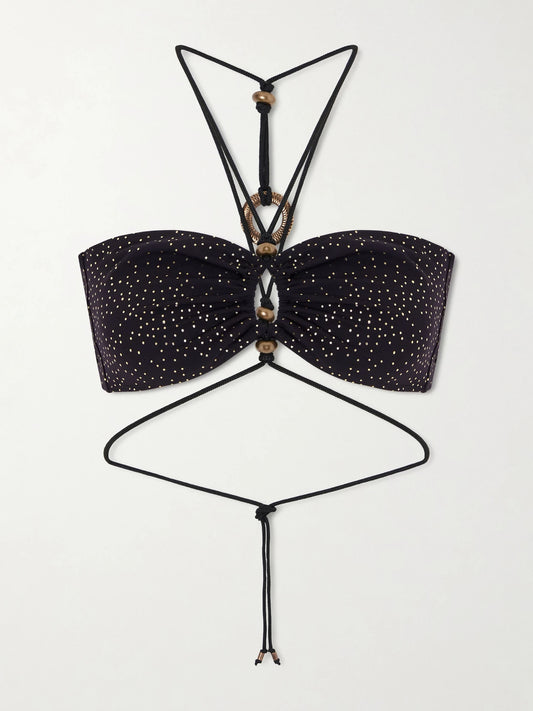 Image of Swimwear. Product name - Analia Polka-dot Bikini Top in Multi colour by brand - ISABEL MARANT