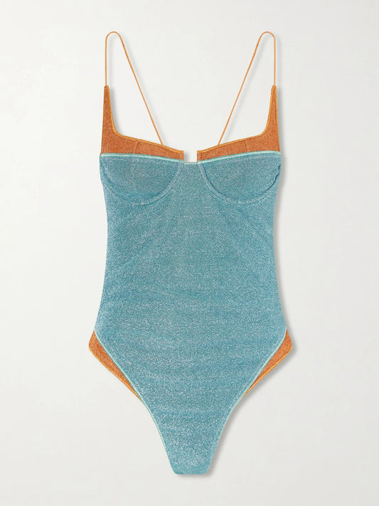Lumiere Double Metallic Balconette Swimsuit