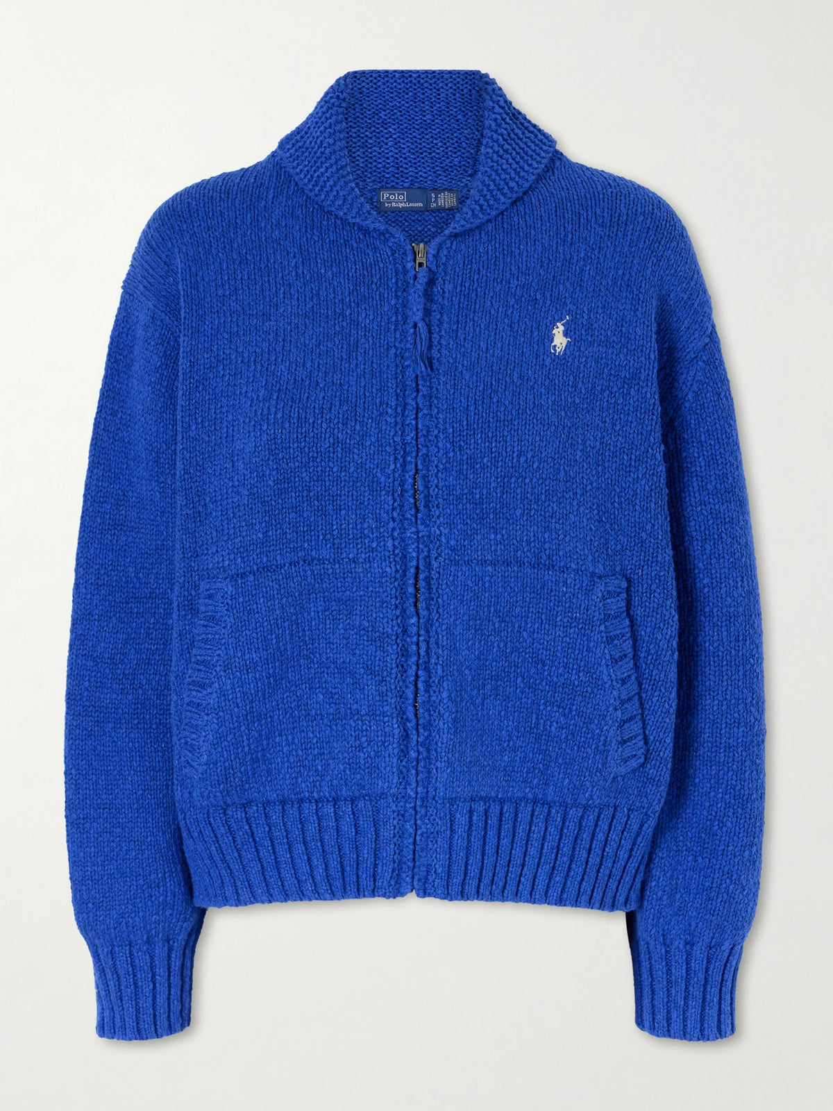 Knitted Cotton Zip-up Cardigan