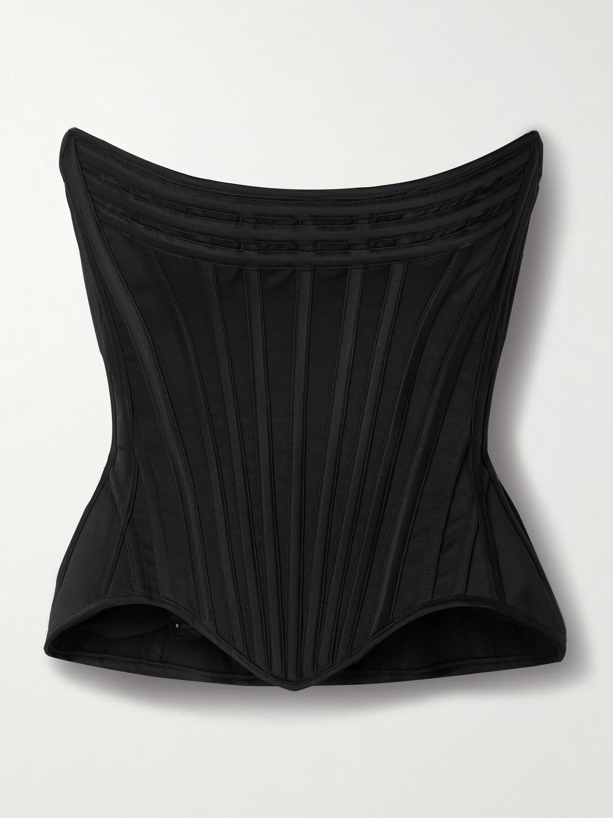 Wasp Strapless Recycled-satin Bustier Top