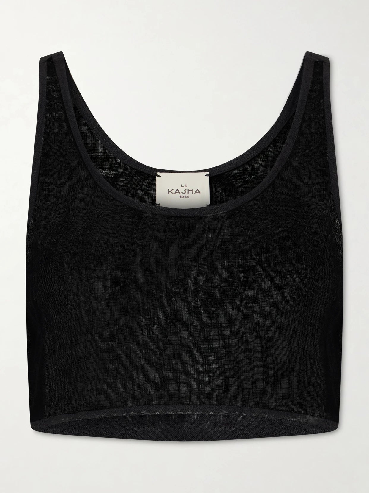 Tahta Cropped Linen Top