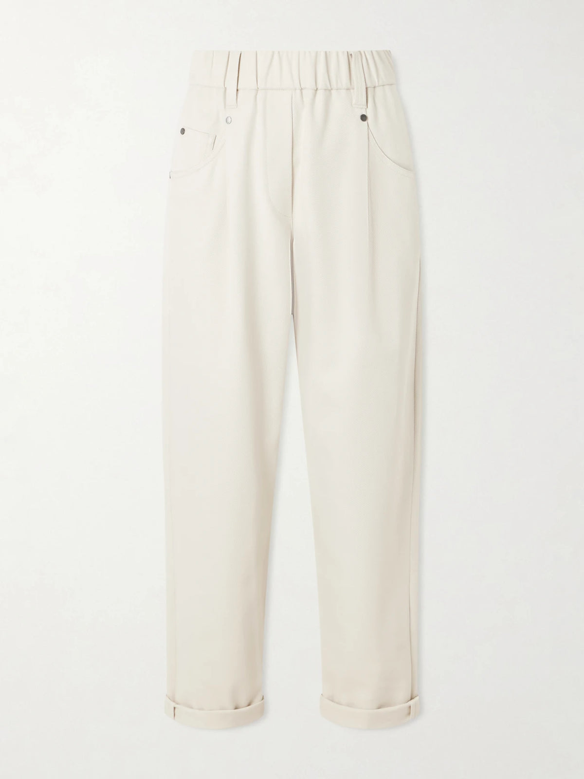 Tapered Cotton-blend Trousers