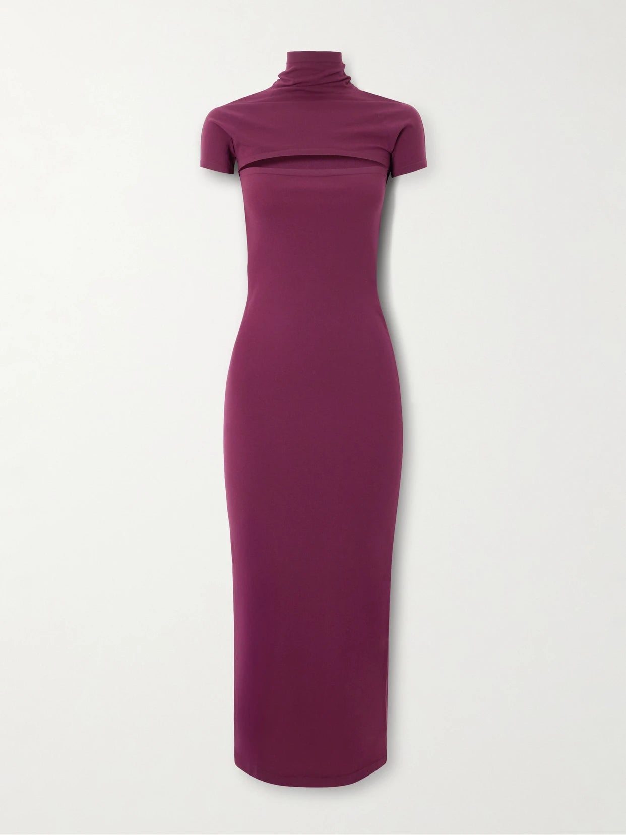Stretch-jersey Turtleneck Midi Dress