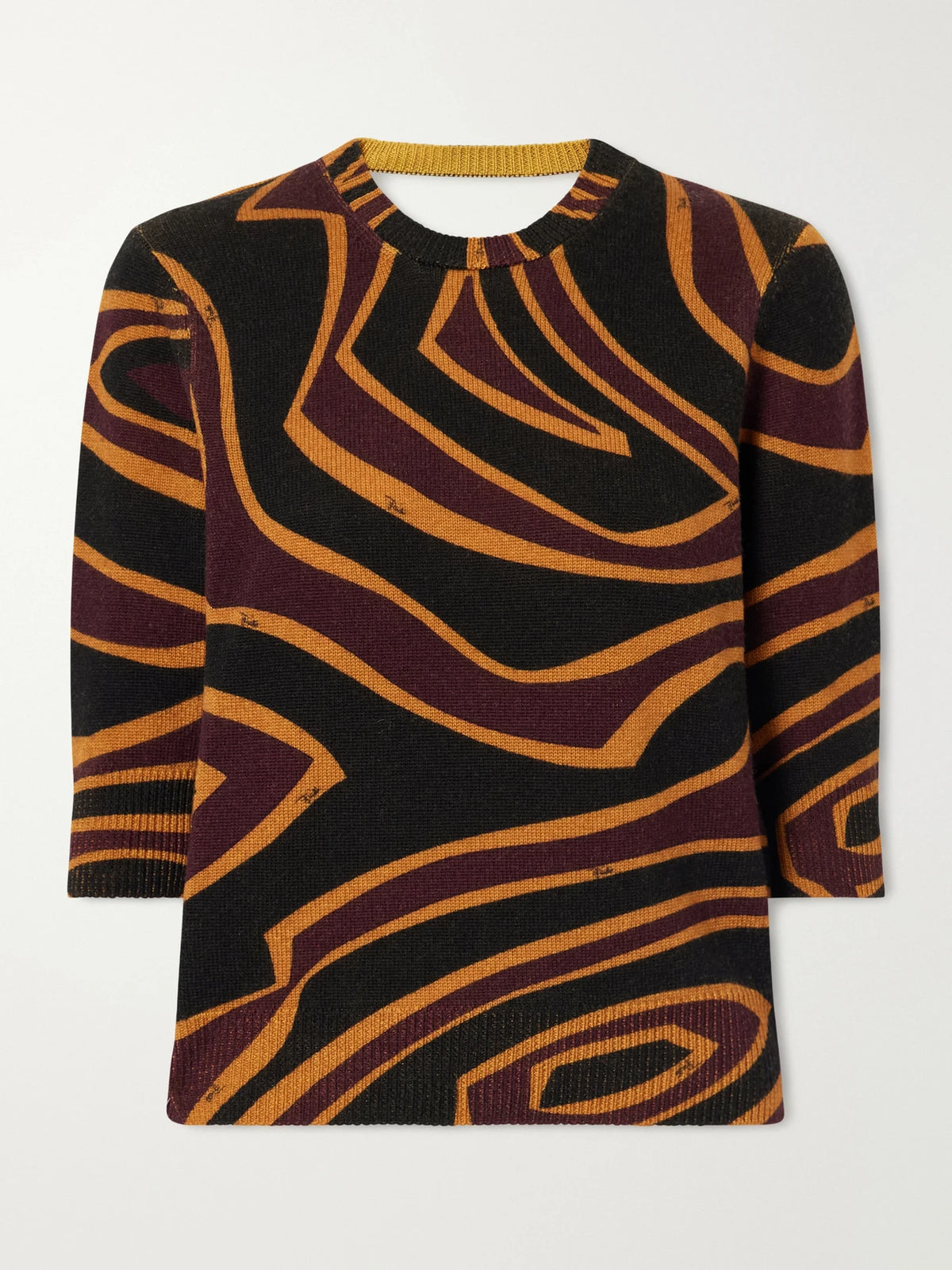 PUCCI Printed Open-back Wool-blend Sweater