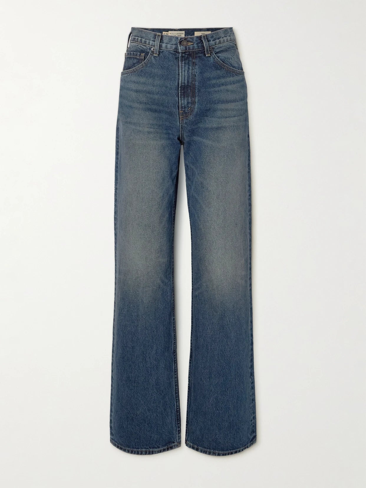 Image of Jeans. Product name - Mitchell Boyfriend Jeans in Blue colour by brand - Nili Lotan