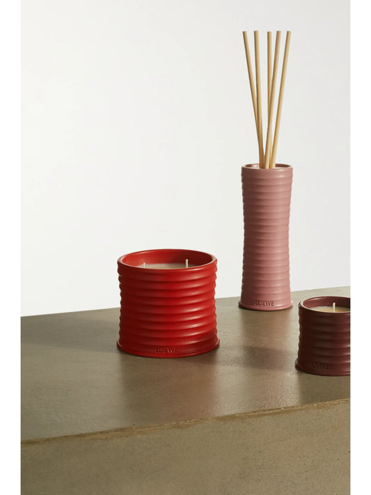 Image of Perfumes & Colognes. Product name - Tomato Leaves Medium Scented Candle, 610g in Red colour by brand - LOEWE PERFUMES