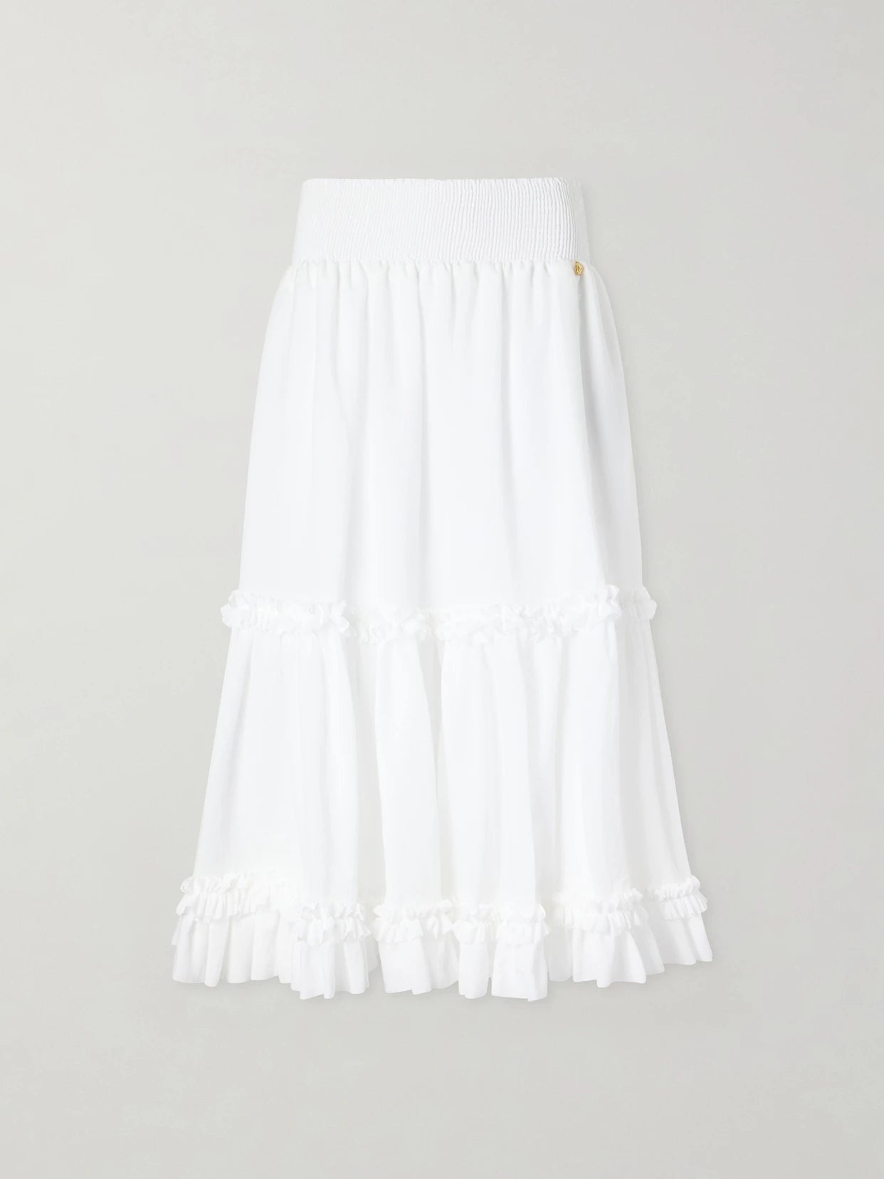 Ruffled Poplin Maxi Skirt