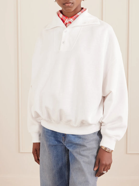 + Wimbledon Logo-embroidered Cotton-blend Sweatshirt