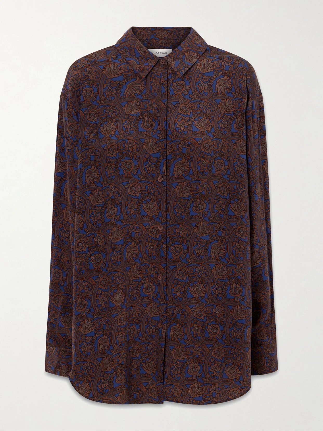 Printed Silk-crepe De Chine Shirt