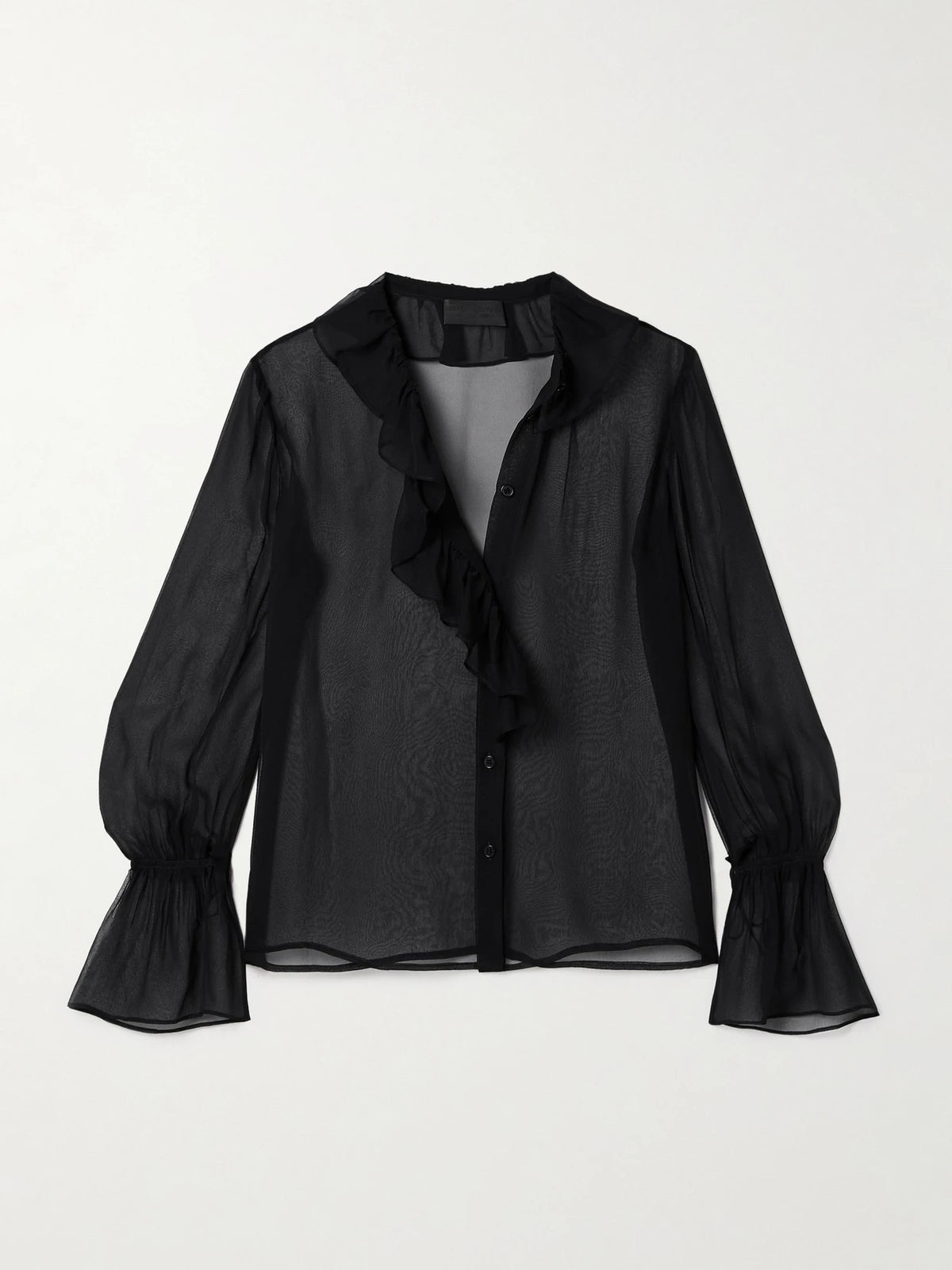 Cecily Ruffled Silk-chiffon Blouse
