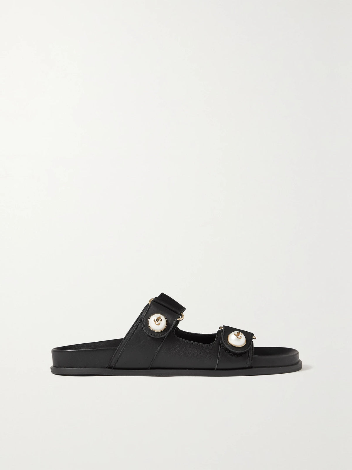 Fayence Embellished Leather Slides