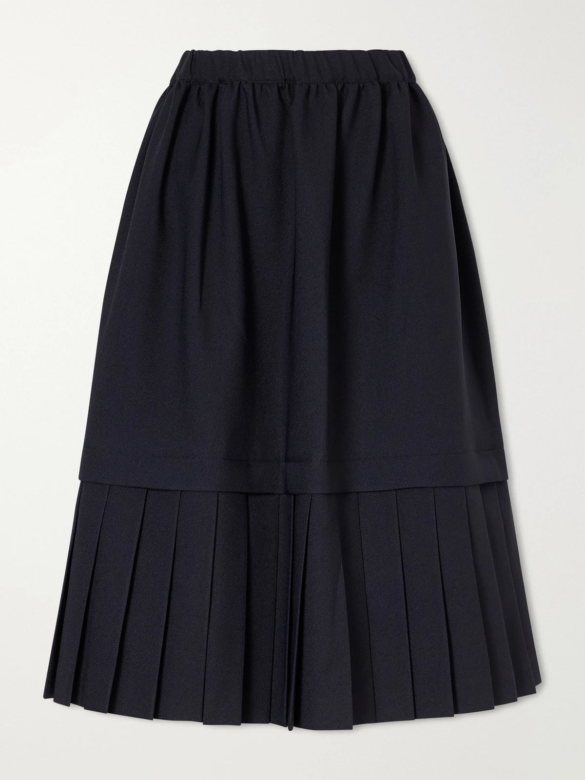 Comme des Garçons GIRL Tiered Pleated Gabardine Midi Skirt