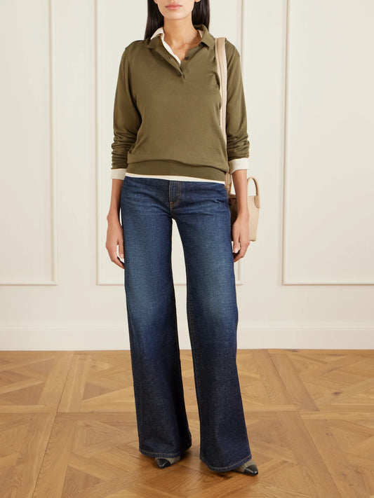 Image of Flats. Product name - Rebecca Leather-trimmed Checked Tweed Ballet Flats in Gray colour by brand - Loro Piana