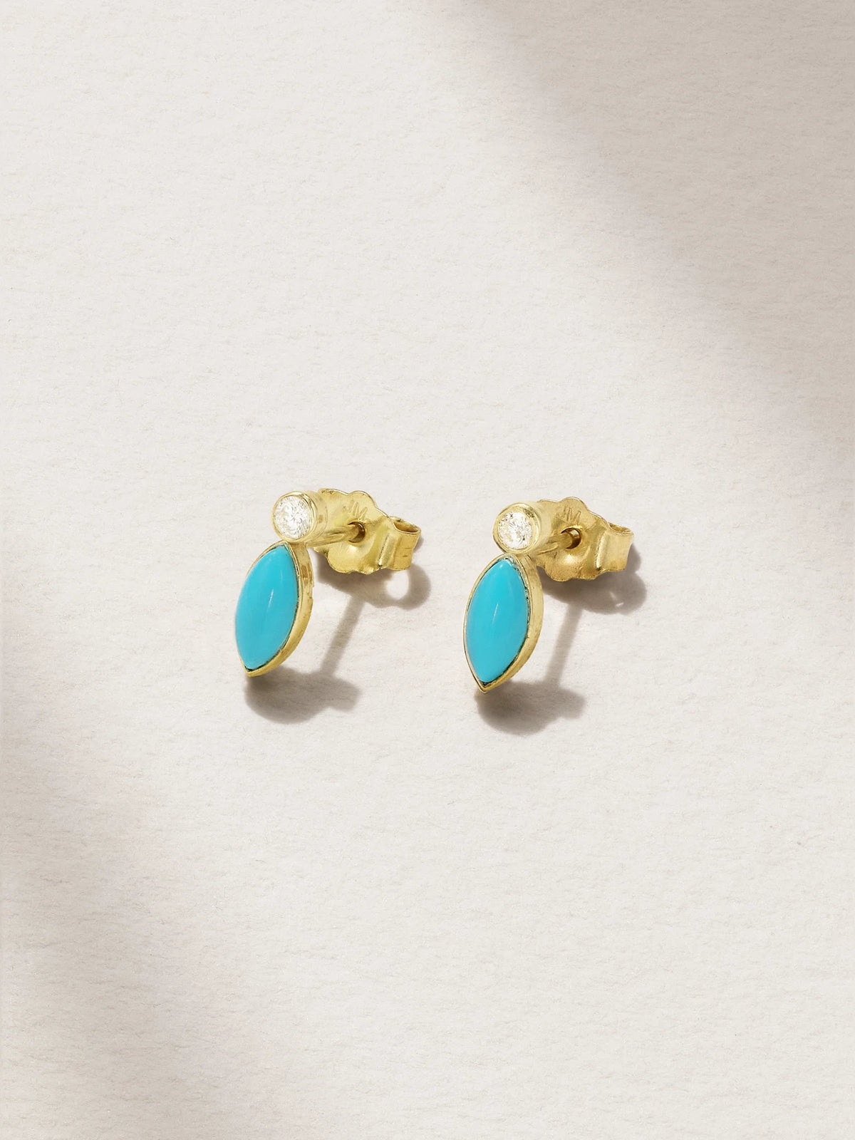 Jennifer Meyer 18-karat Gold, Turquoise And Diamond Earrings