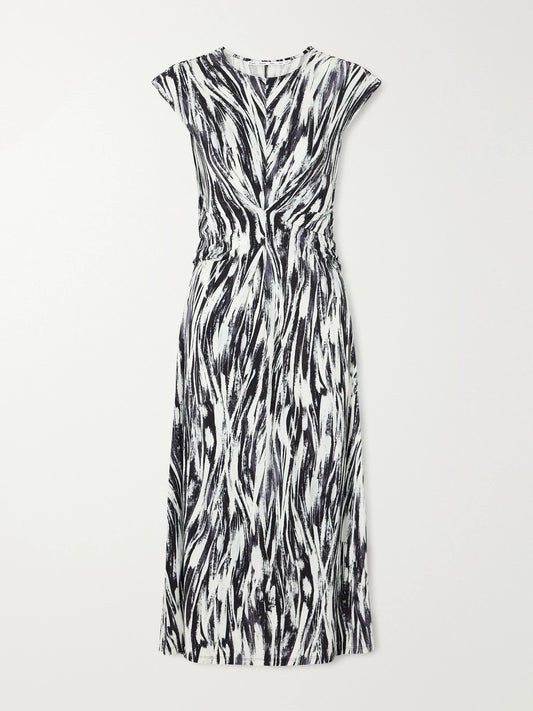 Miranda Printed Stretch-jersey Midi Dress