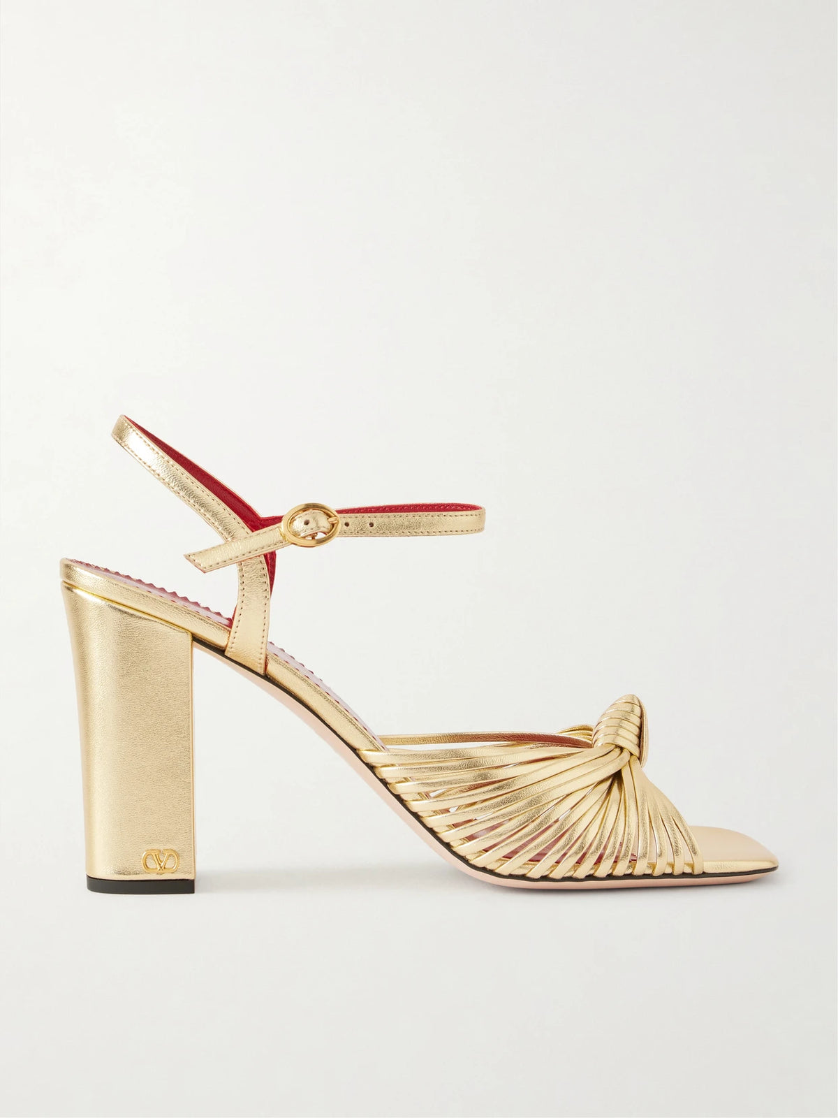 Annet 90 Knotted Metallic Leather Sandals
