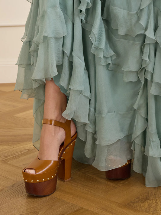 Meret Leather Platform Sandals