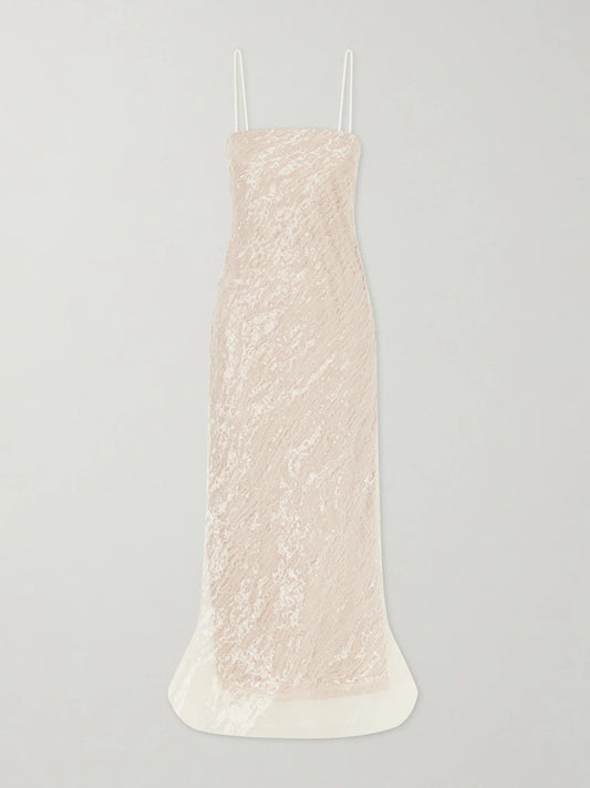 Image of Dresses. Product name - Noemi Organza Gown in Off-white colour by brand - Danielle Frankel